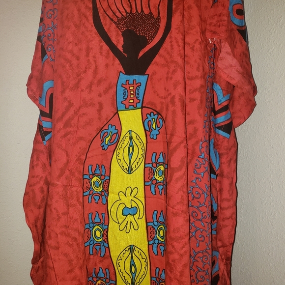 Just In: New/NWT African Woman Red Kaftan Abaya - Picture 10 of 13